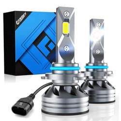 FAHREN Upgraded HB3/9005 Light Bulb, 24000LM Super Bright 6500K, 7 Years Long Service Life with Cooling Fan, Real 1:1 Size 9005 Fog Lights, CANbus-Ready Plug and Play, lP68 Waterproof, Pack of 2
