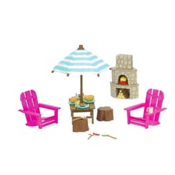 Li'l Woodzeez Li’l Woodzeez – Toy Patio – Doll Furniture – Playhouse Accessories – Playset for Kids – 3 Years + – Outdoor Patio Set