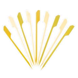 Comfy Package [100 Pack] 4.7 inch Wooden Paddle Picks, Bamboo Skewers - Toothpicks For Cocktails, Grilling, Appetizers, Fruits, Barbeque and Sandwiches