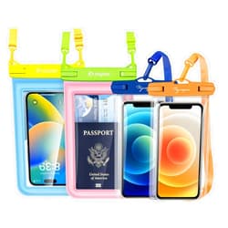 Rynapac 4 Pack Waterproof Phone Pouch - 8.5in 2Pack + 7.5in 2Pack, IPX8 Cell Phone Water Protector Pouch for iPhone 15 Pro Max 14 13 12 Galaxy S23 S22 S21 (4 Pck)