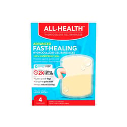 All Health Advanced Fast Healing Hydrocolloid Gel Bandages Bundle: Extra Large 3 ct & Large 4 ct Wound Dressings | 2X Faster Healing