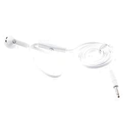 RLTEK Flat Wired Headset Mono Handsfree Earphone Mic Single Earbud Headphone Earpiece [3.5mm] [White] for iPhone 5 5C 5S, 6, Plus, 6S, Plus, SE - iPad 4, Air, 2, Mini, 2, 3, 4, Pro, 9.7 - Google Pixel, XL