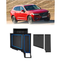 FIILINES Center Console Organizer Compatible with Volvo XC60 2018-2023, Volvo XC90 2017-2023, Volvo S90 V90CC 2017-2019 Armrest Storage Box ABS Console Insert Tray Container Accessories