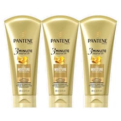 Pantene, Conditioner, Pro-V Daily Moisture Renewal for Dry Hair, 3 Minute Miracle, 6 Fl Oz (Pack of 3)