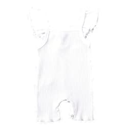 HEZIOWYUN Newborn Baby Girl Ruffle Sleeveless Romper Solid Color One Piece Jumpsuit Outfit