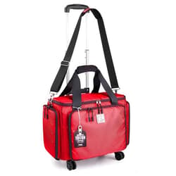 BatlFrist Rolling Sewing Machine Bag with Universal wheels,Sewing Machine Carrying Case with YKK zipers, Compatible most Standard Brother, Singer, Bernina, Sewing Machines (Red)