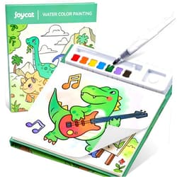 JoyCat Paint with Water Coloring Books for Toddlers, Watercolor Painting Sets for Kids Ages 3-5 4-8, Arts and Crafts Drawing Activities Toy Birthday Gift for Boys Girls (Dinosaur & Vehicle)