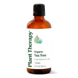 Plant Therapy Organic Tea Tree Oil (Melaleuca) 100% Pure, USDA Certified Organic, Undiluted, Natural Aromatherapy, Therapeutic Grade 100 mL (3.3 oz)