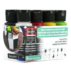 DecoArt Multi-Surface Satin Acrylic Paint Set - Basic Colors, 8PK - 8 Ct.