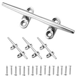 CHANGE MOORE Boat Cleats, Boat Cleat 4/5/6/8 inch, 316 Stainless Steel Dock Cleats Open Base (1,2,4 Pack), Cleats for Boat, Rope Cleat Boat Mooring Cleat for Boat/Yacht/Deck