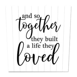 Taoliuluo And So Together They Built A Life They Loved Hand Carved Wooden Name Signs Carved Wooden Name Plates For Desk Small Wooden Plaques No Odor Fashion Science Fiction For Graduation 14X14 Inch
