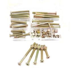 cSeao Crib Screws,Bed Frame Bolts and Nuts Kit, Crib Parts, Bunk Bed Screws, 25-Set M6-1.0x40mm/ 50mm/ 60mm/ 70mm/ 80mm Furniture Barrel Bolts Assortment Kit for Dream on me, Delta, Graco, Fisher Crib