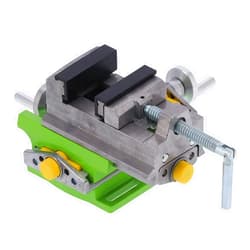 Ejoyous 3-Inch Drill Press Vise Cross Slide Jaw Width Metal Milling Heavy Duty Metal Milling Compound Vise Holder Cross Clamp Machine Bench Mount