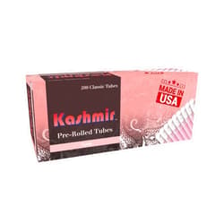 Kashmir Pre-Rolled Classic Tubes Natural Clean and Smooth Taste Highest Quality Papers and a Patent Pending Filter Design - Coral Pack of 200