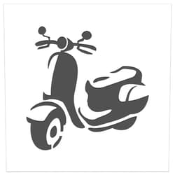Sniggle Sloth Moped Motor Scooter Motorcycle Vehicle Wall Cookie DIY Craft Reusable Stencil - 11.5 Inch