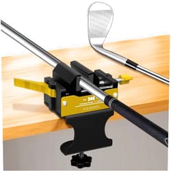 ALLOYNIX Golf Club Regripping Kit 2.0 No Drill Vise Clamp with 3mm Rubber Protection and Quick Release Fits 6-28mm Shafts for Golf Club，Gifts for Golfers Men/Dad/Him (Gold)