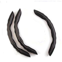 YZCJTGER Steering Wheel 38cm for Auto Deco 2/3PCS Carbon Fiber Silicone Car Steering Wheel Cover Custom Anti-Skid Booster Cover Auto Accessories(Color:A 3PCS Black8)
