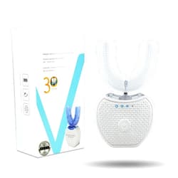 FREEZE2TRIM Sani White Ultrasonic Toothbrush, Ortho Sparkle Sonic Glow Brush, 360 Brite Toothbrush Adult U Shaped Toothbrush Ultrasonic Tooth Cleaner Teeth Whitening Light Electric Automatic Toothbrush Hands Free