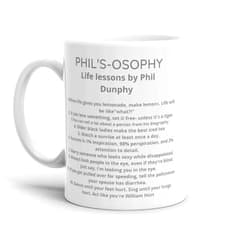 ANYSTICK Mug Phils-osophy Tea Life Birthday Lessons Ceramic By Cups Phil Travel Dunphy 11 15 Oz Coffee Mugs Gifts For Friend Family Christmas