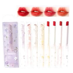 Petansy Florette Jelly Lipstick Set 4 Colors Ultra Hydrating Lip Balm Lip Gloss Lip Tinted Stain Smooth Glossy Effect for Girls & Women