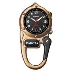 Dakota Mini Clip Microlight Pocket Watch with White Flashlight – Swiss Army Style Mini Watch & Army Gift