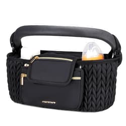 mommore Stroller Organizer with Insulated Cup Holders, Universal Stroller Caddy with Detachable Phone Bag, Stroller Accessories Fits for Uppababy, Doona, Jogger, Britax, Mompush, Bob