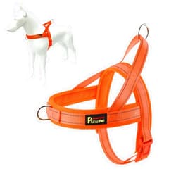 Plutus Pet No Pull Dog Harness with Breathable Mesh Padded, Adjustable Reflective Escape Proof Dog Harness, Quick Fit Dog Vest Harness for Small Medium Large Dogs(XS, Orange)