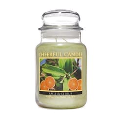 A Cheerful Giver - Sage & Citrus Scented Glass Jar Candle (24 oz) with Lid & True to Life Fragrance Made in USA