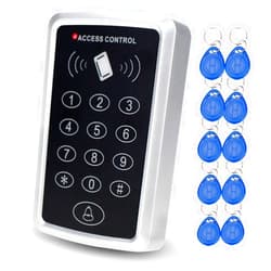 LIBO Smart Home LIBO 125KHz RFID Standalone Access Control Keypad Access Controller Reader 1000 Users with 10 RFID Keychains for Door Lock Entry Security System