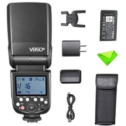 EACHSHOT Godox V850III Flash Camera Flash 7.2V/2600mAh HSS 1/8000 2.4G 1.5s Recycle Time 450 Full Power Pops for DSLR Cameras with Standard Hot Shoes for Canon, Nikon, Sony, Fuji, Panasonic, Olympus (NO TTL)