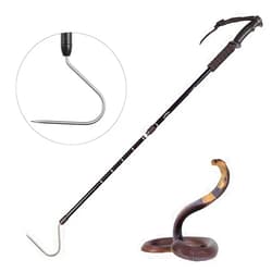 V-Cheetong Snake Hook Reptile Grabber Rattle Snake Catcher,Professional Aluminum Alloy with Telescopic Rod and Lock, Comfortable Grip Handle for Catching,Controlling,Moving (53 inch Snake Hook)