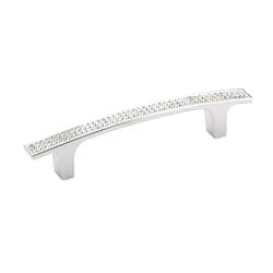 Richelieu Hardware BP123409614001 Vence Collection 3 3/4-inch (96 mm) Center-to-Center Chrome and Crystal Modern Cabinet and Drawer Pull Handle for Kitchen, Bathroom, and Furniture