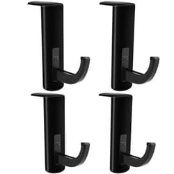Mudder 4 Pack Headphone Headset Hanger Monitor Stand Holder Headset Stick-on Hook, Black