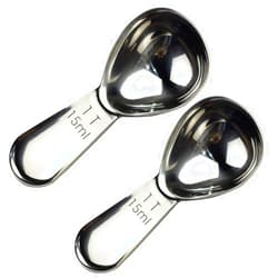 CoaGu 2pcs 15ml Coffee Scoops: Premium 18/8 Stainless Steel Tablespoons for Precise Coffee Brewing and Baking