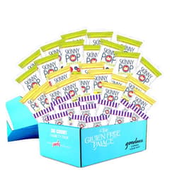 GLUTEN FREE PALACE SkinnyPop Popcorn Variety Pack - Pack of 36 Snack Packs In 3 Popcorn Flavoring - Sweet and Salty Kettle, Original, and White Cheddar Cheese - Low Calories Snack For Everyone - .5/.8 oz Snack Bags - Anytime Healthy Snack