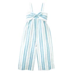Hope & Henry Girl Baby Girls' Bow Front Wide Leg Jumpsuit