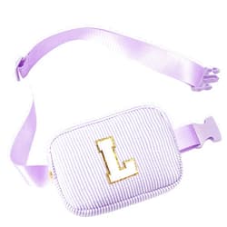 YOOLIFE Gifts for Girls Teen Girls Birthday Gifts - Personalized Gifts for Women | Fanny Pack Gifts for Daughter Sister Friends | Initial Crossbody Bag Belt Bag | Easter Gifts Teens Girls Purple L
