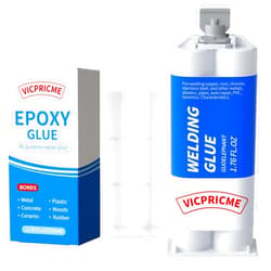 Flinemon Metal Glue, Metal Repair Glue Heavy Duty, Metal Filler Putty, Super Glue for Metal, Strongest Glue for Metal to Plastic, Metal to Metal, Ceramics Wood Furniture Steel 1.76 oz(1)