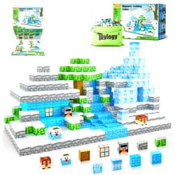 Toylogy Magnetic Blocks-Build Mine Magnet World Frozen Edtion,Toys for Girls Age 3 4 5 6 7 8 Princess Castle STEM Sensory Kids Games Toys for Toddler Christmas Birthday Gifts for 3+ Years Old Girls & Boys