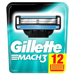 Gillette Mach3 Razor Blades for Men, 12 Pieces