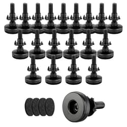 Hyuetrsa 20Pcs Furniture Leveling Feet,Threaded Leveling Feet,Adjustable Furniture Leveling Feet with T- Nut Kit 5/16”-18 Thread,Adjuster Furniture Levelers Foot for Tables,Chairs and More,Black