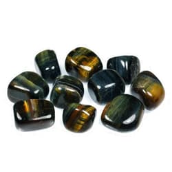 CrystalAge Blue Tiger Eye Tumble Stone (20-25mm) - Single Stone