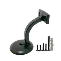 Vezek Handrail Bracket for Metal Hand Rail Wood Stair Railing Matte Black (2 Brackets)