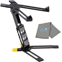 Lumintrail Hercules Adjustable Laptop Stand/Music DJ Stand for MIDI Controller & Mixer Gear, DG400BB, Holds 22 lb, w/Carrying Case and Cleaning Cloth