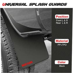 Sawyer Auto Replacement Sawyer Auto 4PCS Front&Rear Black Universal Splash Guards Mud Flaps Mechanics Choice for Chevrole Car Pickup