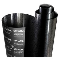 VViViD+ Ultra Gloss Metallic Premium Vinyl Car Wrap Film (1ft x 5ft, Gloss Heavy Metal Black)