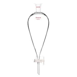 StonyLab Borosilicate Glass 1000ml Heavy Wall Conical Separatory Funnel with 24/40 Joints and PTFE Stopcock - 1L (1 Liter)
