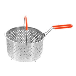 GOOHOCHY stainless steel frying basket fried food strainer noodle strainer with handle spaghetti basket metal fry basket stainless steel snack containers spagmoss Mesh french fries basket