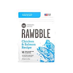 BIXBI Rawbble Freeze Dried Dog Food, Chicken & Salmon Recipe, 12 oz - 94% Meat and Organs, No Fillers - Pantry-Friendly Raw Dog Food for Meal, Treat or Food Topper - USA Made in Small Batches