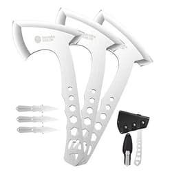 Sahara Sailor Throwing Axes, 3 Pack 10inch Throwing Axes and Tomahawks Set, with Bottle Openers, a Wrench and Nylon Sheath for Competiton and Recreation